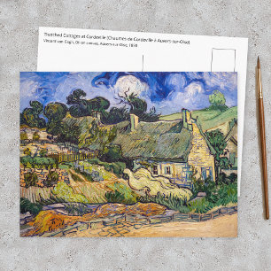 Vincent Van Gogh - Thatched Cottages at Cordeville Postcard