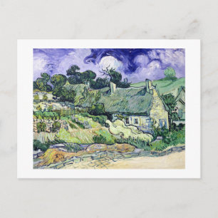 Vincent van Gogh Thatched cottages at Cordeville Postcard