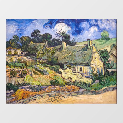 Vincent Van Gogh _ Thatched Cottages at Cordeville Wall Decal