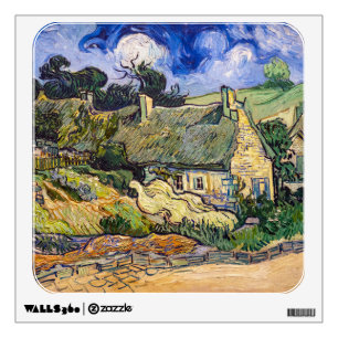 Vincent Van Gogh - Thatched Cottages at Cordeville Wall Decal