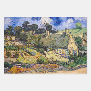 Vincent Van Gogh - Thatched Cottages at Cordeville Wrapping Paper Sheets