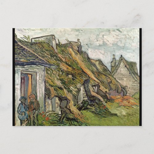 Vincent van Gogh  Thatched Cottages in Chaponval Postcard