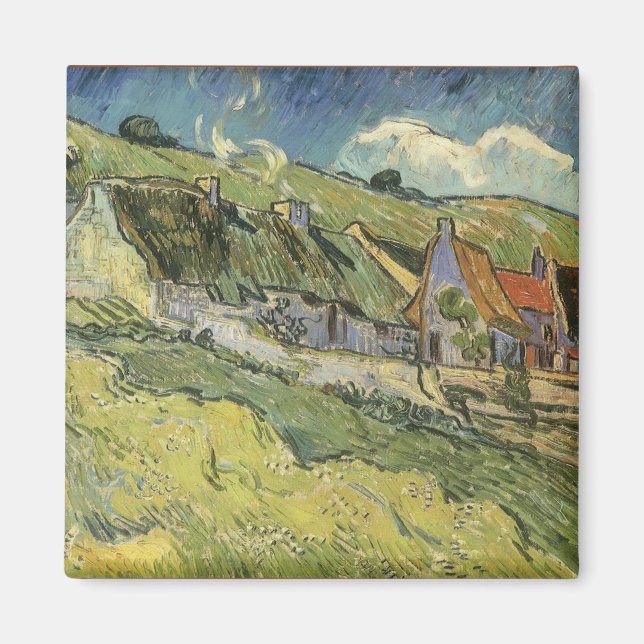 Vincent van Gogh - Thatched Cottages Magnet (Front)