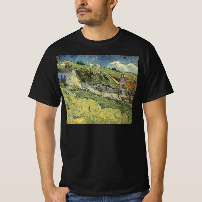 Vincent van Gogh - Thatched Cottages T-Shirt (Front)