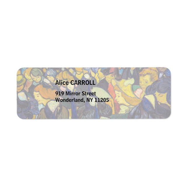 Vincent van Gogh - The ballroom at Arles Label (Front)
