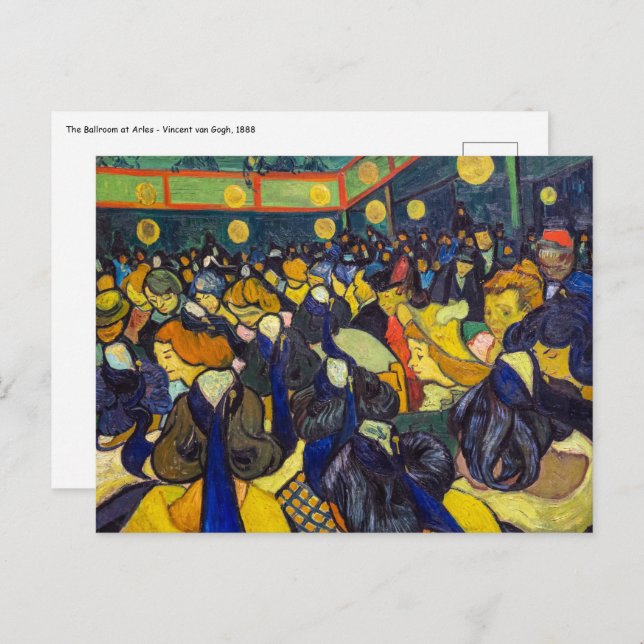 Vincent van Gogh - The Ballroom at Arles Postcard (Front/Back)