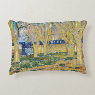 Vincent van Gogh - The Blue Train Accent Pillow