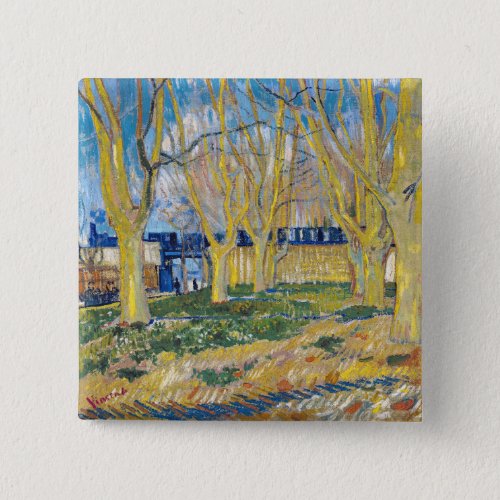 Vincent van Gogh _ The Blue Train Button