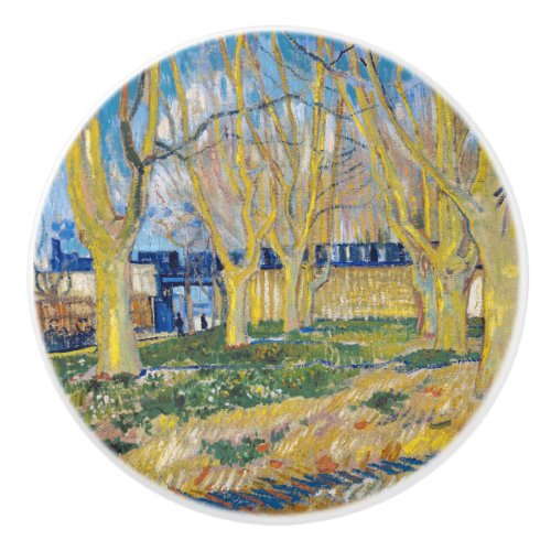Vincent van Gogh _ The Blue Train Ceramic Knob