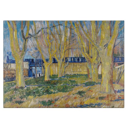 Vincent van Gogh _ The Blue Train Cutting Board