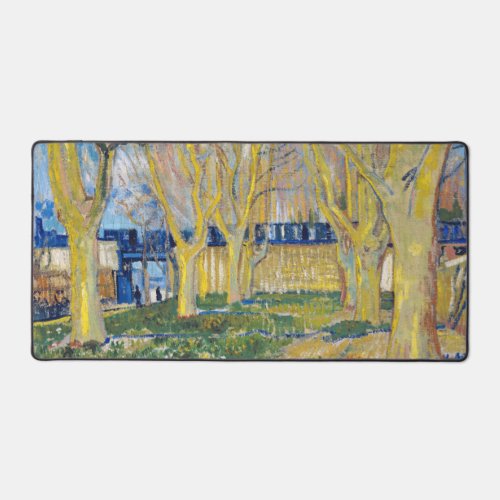 Vincent van Gogh _ The Blue Train Desk Mat