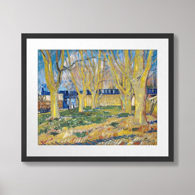 Vincent van Gogh - The Blue Train Framed Art (Framed Front)