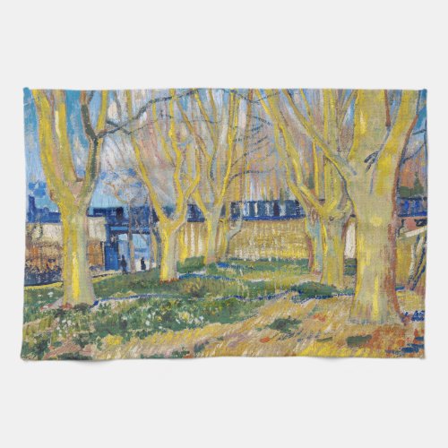 Vincent van Gogh _ The Blue Train Kitchen Towel