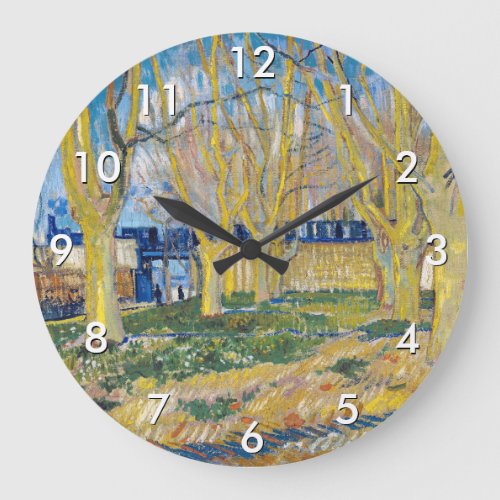 Vincent van Gogh _ The Blue Train Large Clock