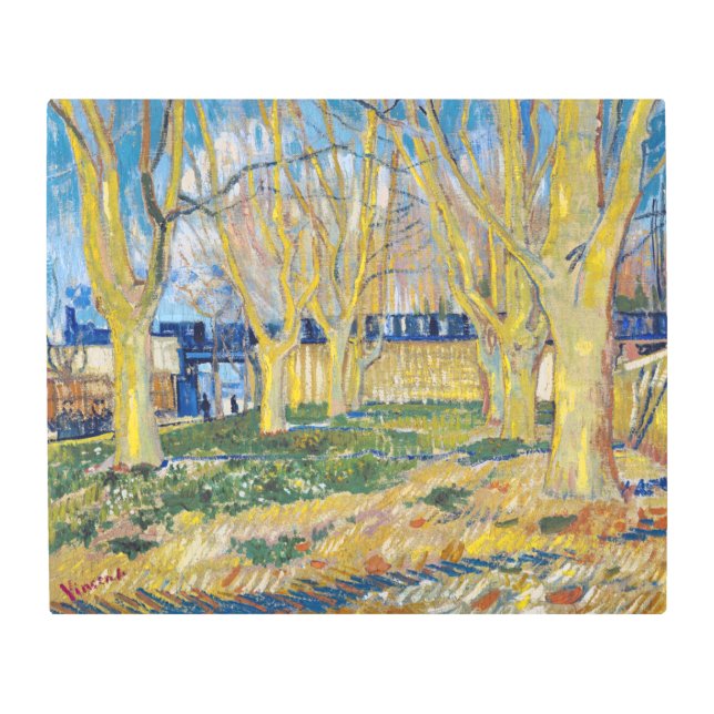 Vincent van Gogh - The Blue Train Metal Print (Front)