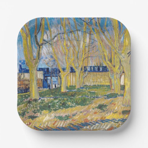 Vincent van Gogh _ The Blue Train Paper Plates