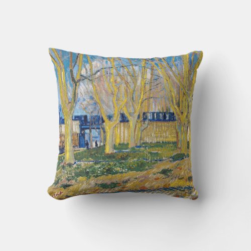 Vincent van Gogh _ The Blue Train Throw Pillow