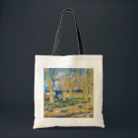 Vincent van Gogh - The Blue Train Tote Bag<br><div class="desc">The Viaduct In Arles / The Blue Train - Vincent van Gogh,  Oil on Canvas,  1888</div>