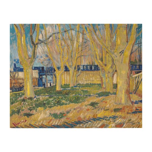 Vincent van Gogh _ The Blue Train Wood Wall Art