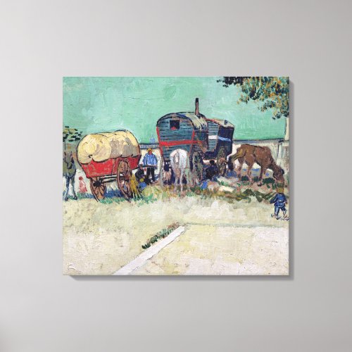 Vincent van Gogh  The Caravans Gypsy Encampment Canvas Print