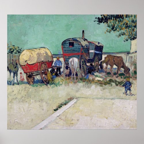 Vincent van Gogh  The Caravans Gypsy Encampment Poster