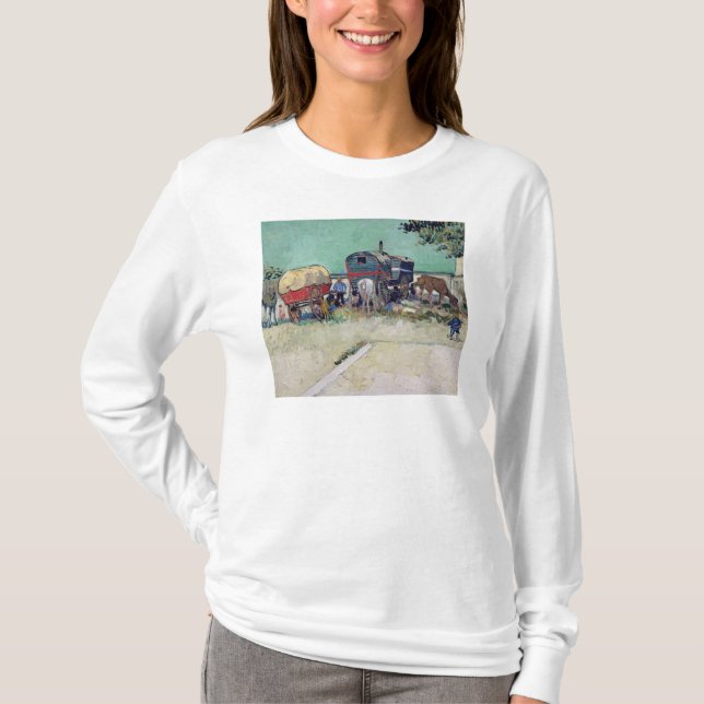 Vincent van Gogh | The Caravans, Gypsy Encampment T-Shirt (Front)