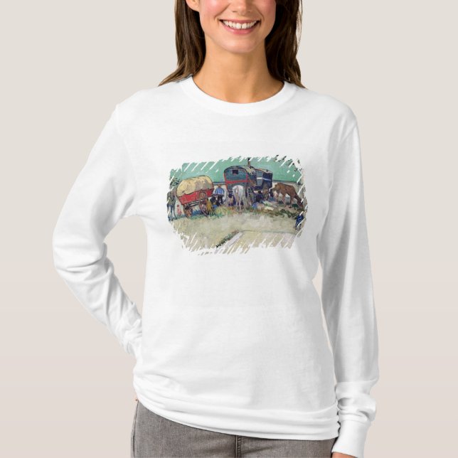 Vincent van Gogh | The Caravans, Gypsy Encampment T-Shirt (Front)