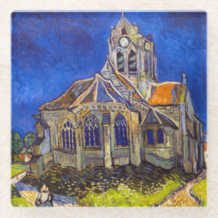 Vincent van Gogh - The Church at Auver Glass Coaster