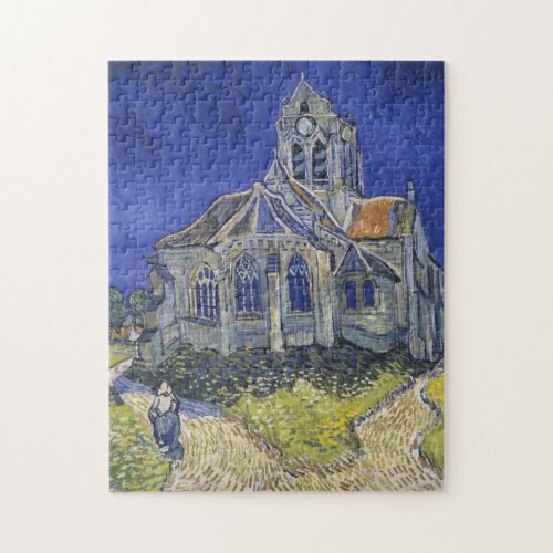 VINCENT VAN GOGH _ The church at Auvers 1890 Jigsaw Puzzle