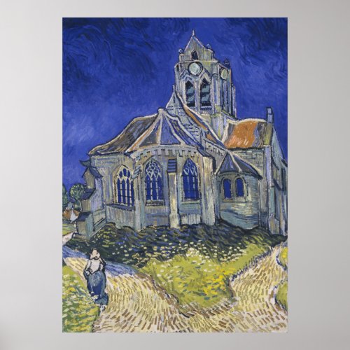 VINCENT VAN GOGH _ The church at Auvers 1890 Poster