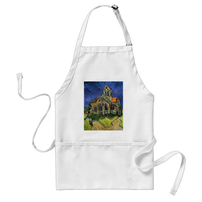 Vincent van Gogh - The Church at Auvers Adult Apron (Front)