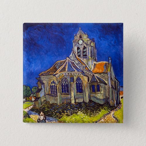 Vincent van Gogh _ The Church at Auvers Button