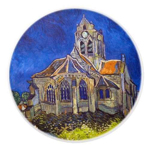 Vincent van Gogh _ The Church at Auvers Ceramic Knob