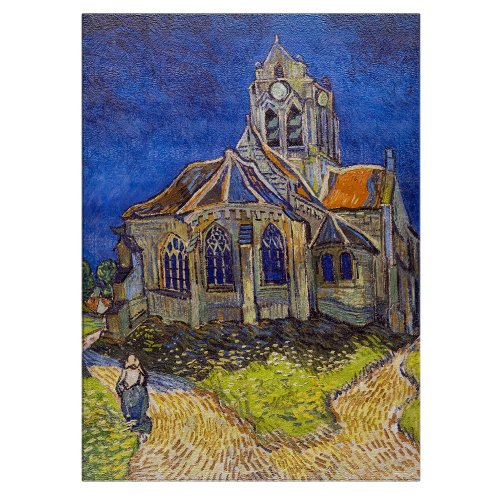 Vincent van Gogh _ The Church at Auvers Cutting Board