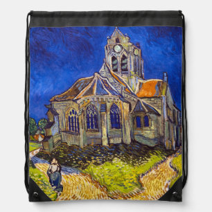 Vincent van Gogh - The Church at Auvers Drawstring Bag