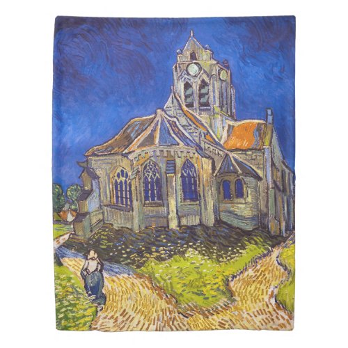 Vincent van Gogh _ The Church at Auvers Duvet Cover