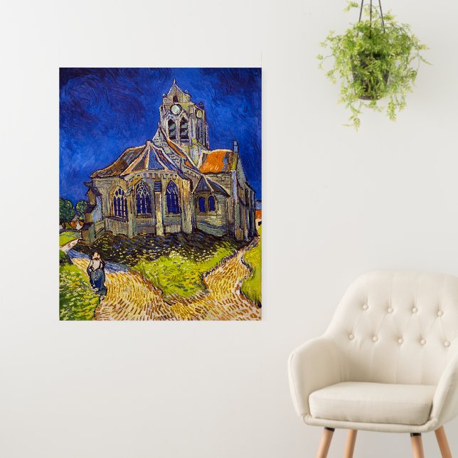Vincent van Gogh - The Church at Auvers Foam Board (In Situ (Wall))
