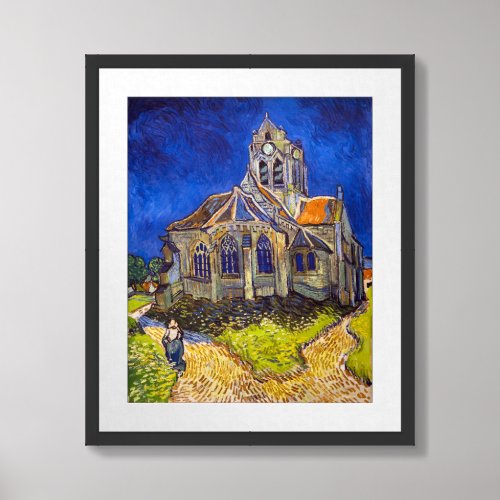 Vincent van Gogh _ The Church at Auvers Framed Art