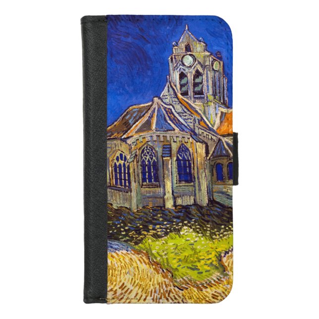Vincent van Gogh - The Church at Auvers iPhone Wallet Case (Front)