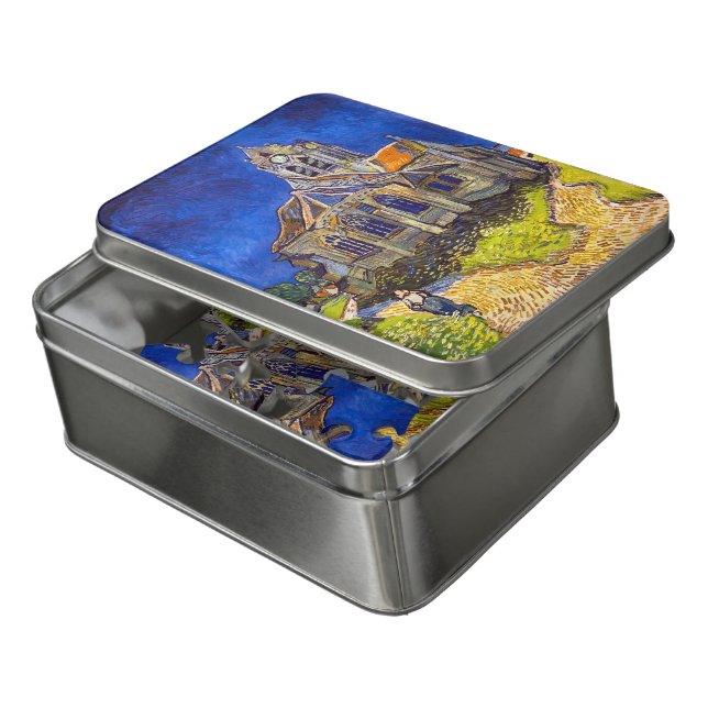 Vincent van Gogh - The Church at Auvers Jigsaw Puzzle (Lid Open)