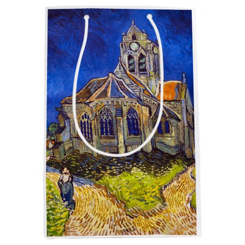 Vincent van Gogh _ The Church at Auvers Medium Gift Bag