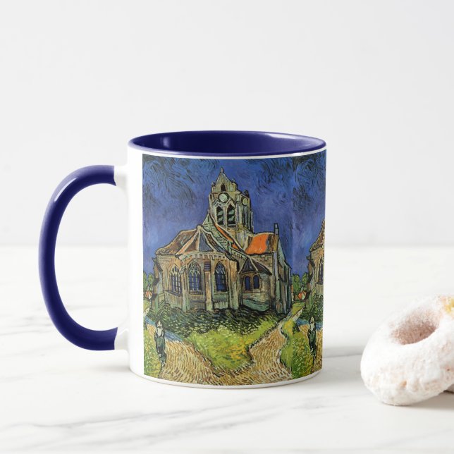 Vincent van Gogh - The Church at Auvers Mug (With Donut)