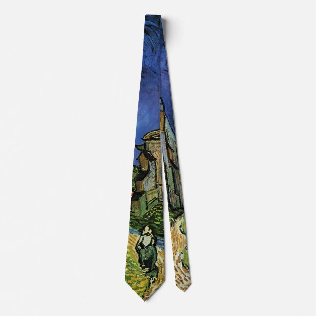 Vincent van Gogh - The Church at Auvers Neck Tie (Front)