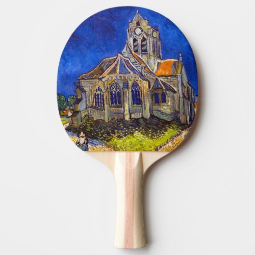 Vincent van Gogh _ The Church at Auvers Ping Pong Paddle