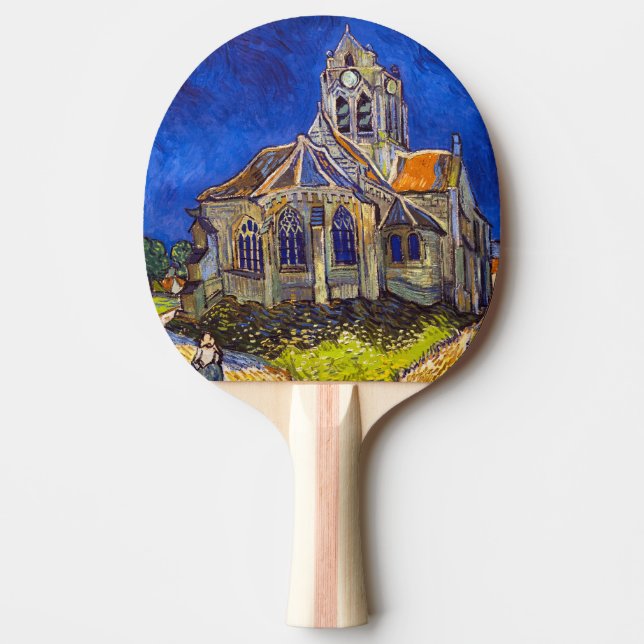 Vincent van Gogh - The Church at Auvers Ping Pong Paddle (Front)