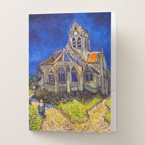 Vincent van Gogh _ The Church at Auvers Pocket Folder