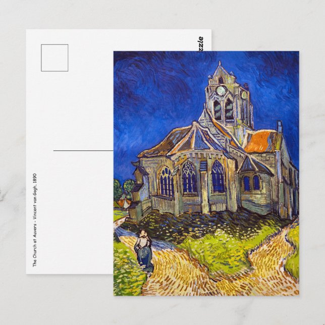 Vincent van Gogh - The Church at Auvers Postcard (Front/Back)