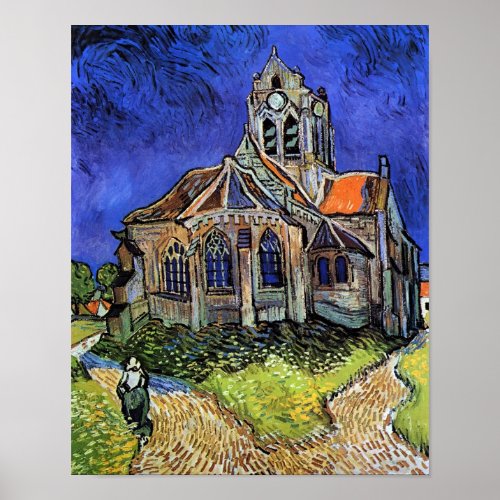 Vincent Van Gogh _ The Church at Auvers Poster