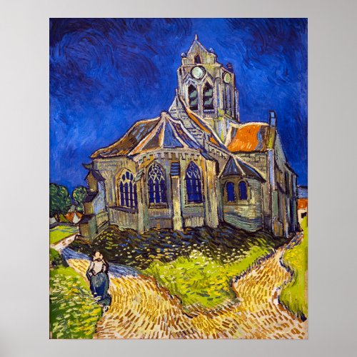 Vincent van Gogh _ The Church at Auvers Poster