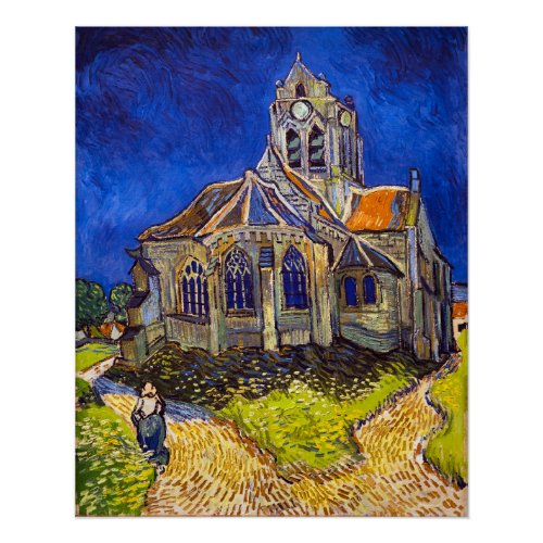 Vincent van Gogh _ The Church at Auvers Poster
